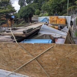 長崎市で山奥の坂道が急な平屋の片付け